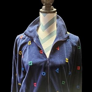 Full Zip Velvet like shirt.  #0076(N)